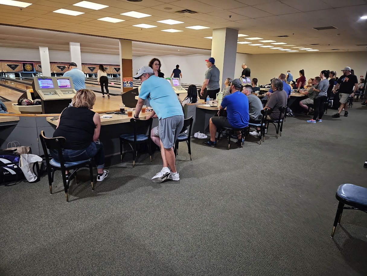 League bowling night at Sunset Lanes